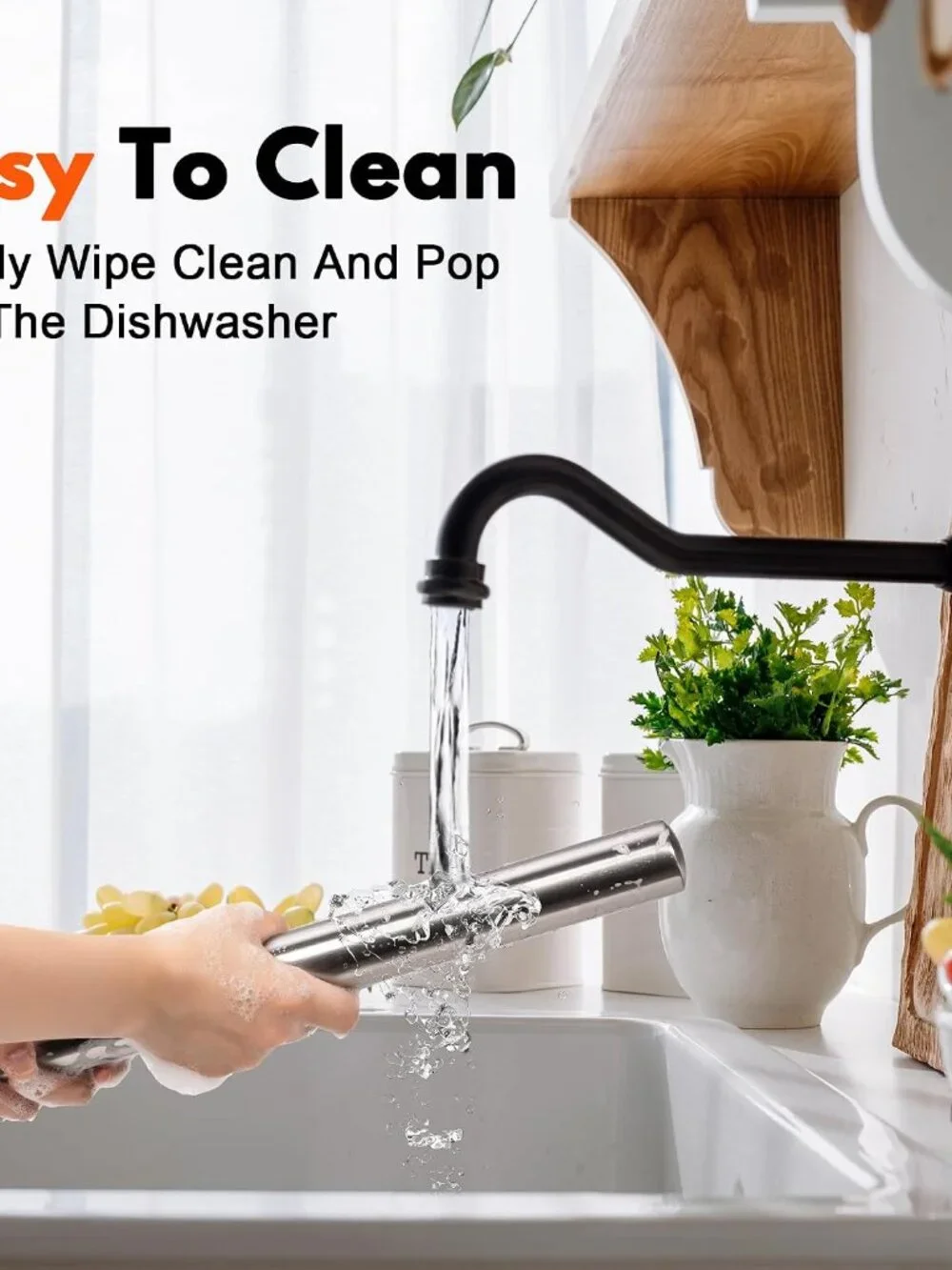 304 Stainless Steel Dishwasher Safe Rolling Pin